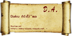 Daku Alóma névjegykártya